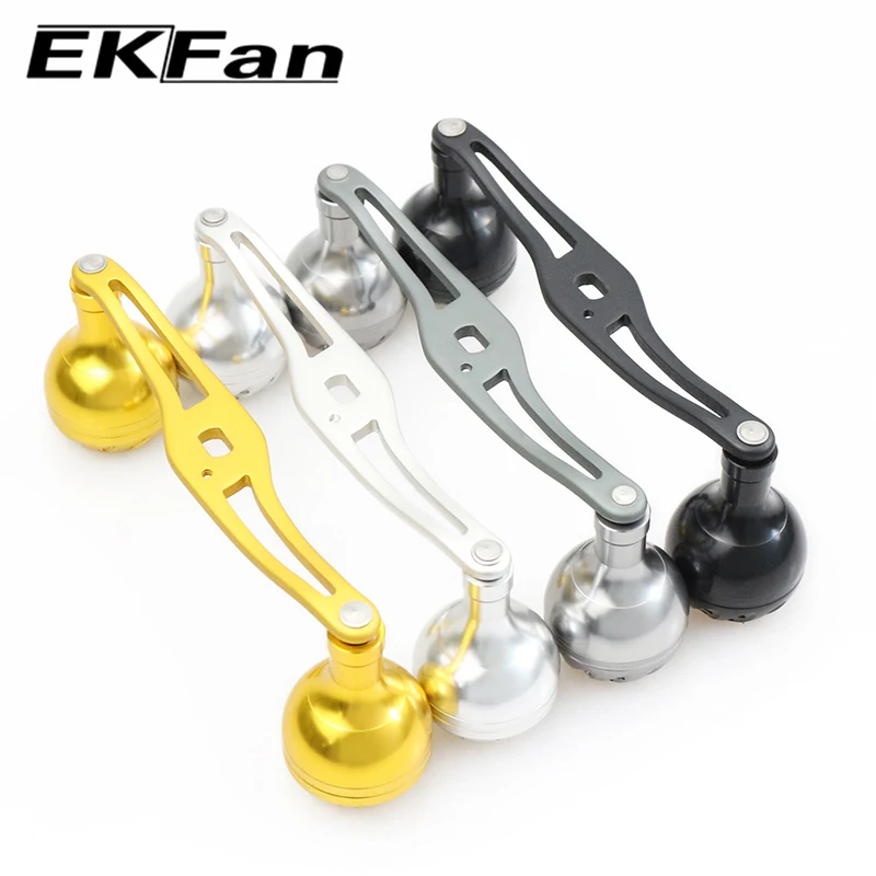 EKFan 120MM Aluminiumlegierung S-förmiger Baitcasting-Angelrollengriff Passend für A/D/S 7*4/8*5mm Loch 30mm Legierungsknopf Köderrollen-Werkzeuge – Detail 5