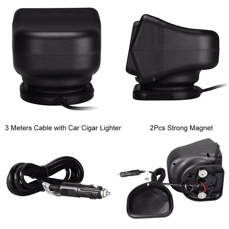 QUAI-IT360 درجة التحكم عن بعد 7 بوصة LED الكشاف 50 واط تدوير الأضواء الخفيفة لشاحنة على الطرق الوعرة SUV قارب القيادة البحرية