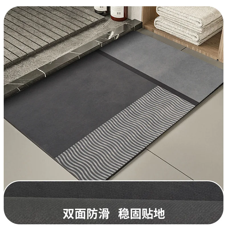 Bathroom Absorbent Floor Mat Diatom Mud Soft Mat Toilet Foot Mat Toilet Door Non-slip Household Quick-drying Bathroom Mat