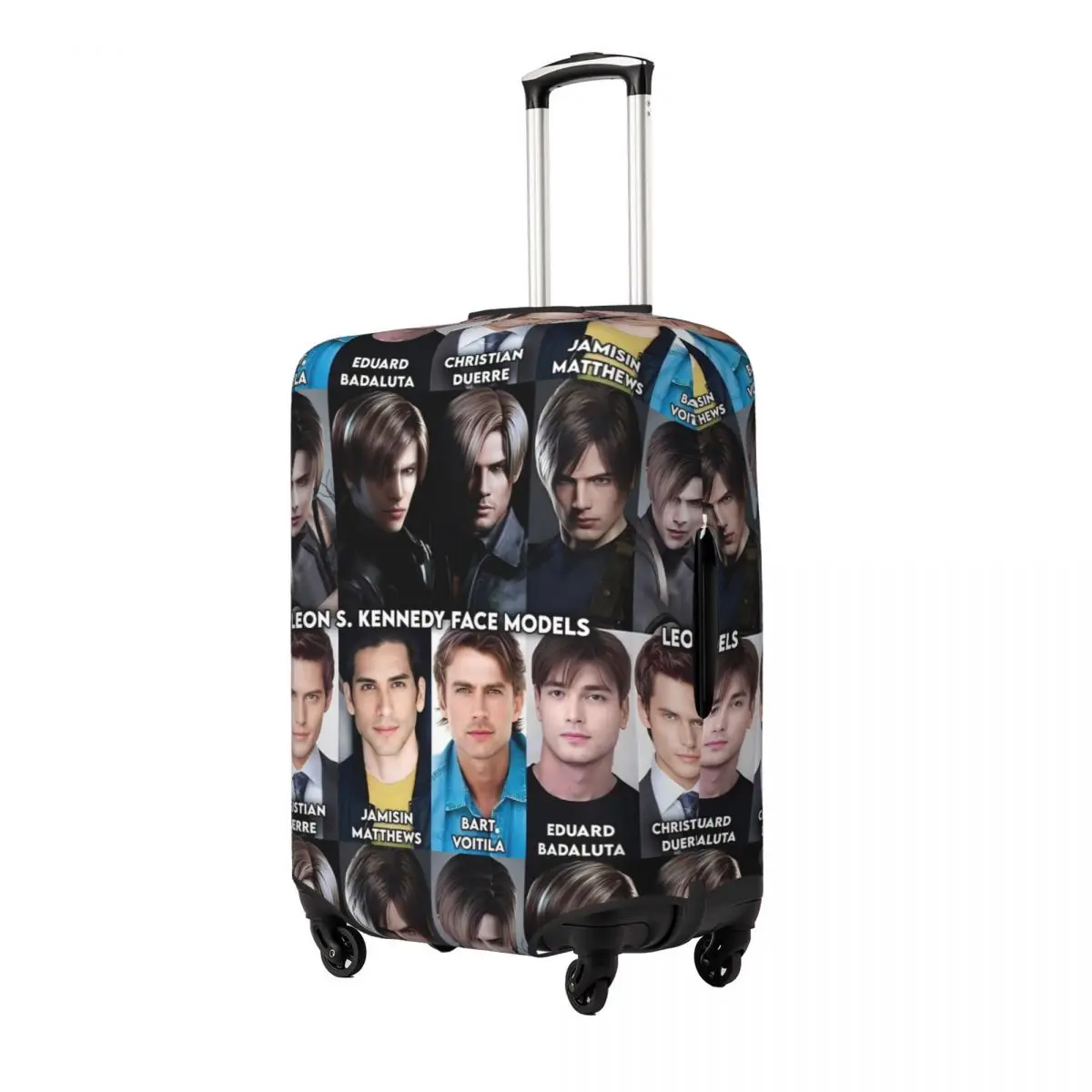 Leon Kennedy's Face Models In The Games And Movie Suitcase Cover Holiday Cruise Trip Strectch Luggage Accesories Protection
