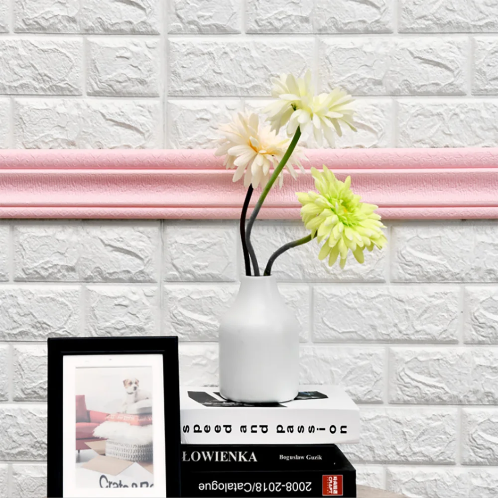 Papier peint auto-adhésif décoratif à motif 3D, imperméable, 2.3m, ligne décorative, ligne de plinthe, autocollant mural pour salon