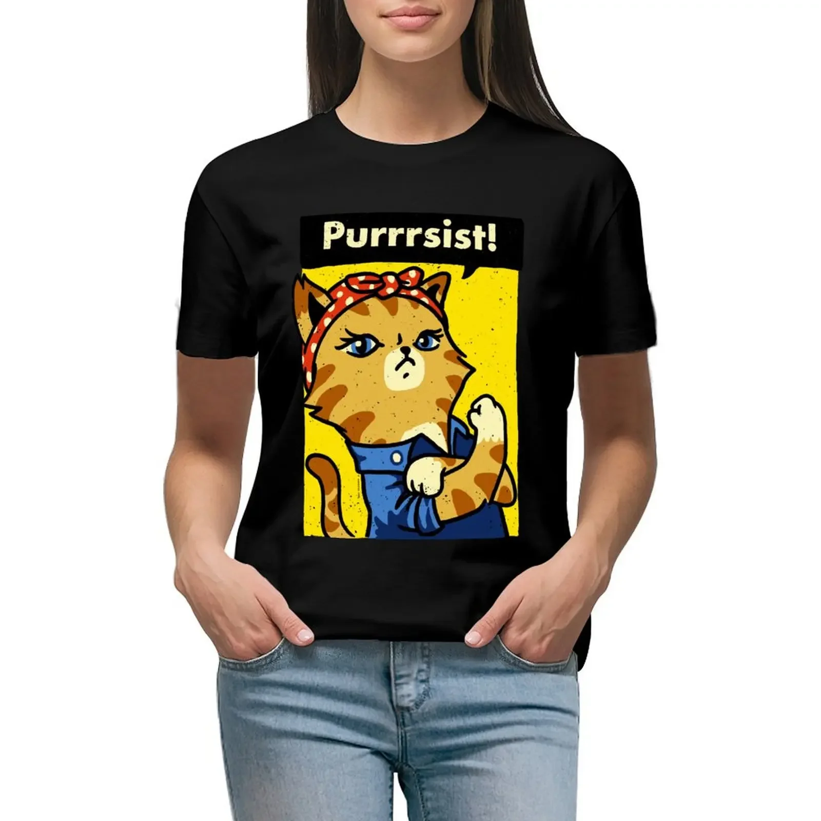 

Purrrsist! T-Shirt tees kawaii clothes Aesthetic clothing anime clothes t-shirts for Women pack