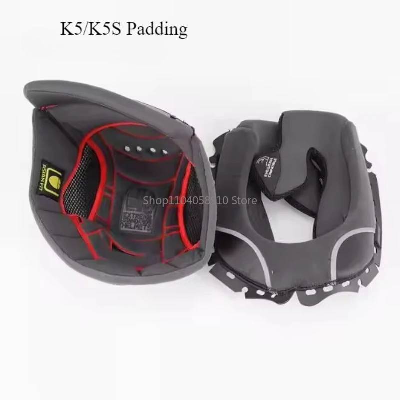 

for AGV K1 K3 K3SV K5 K5S K4 PISTA Lining Pad Helmet Padding Kits Motorcycle Helmet Accessories