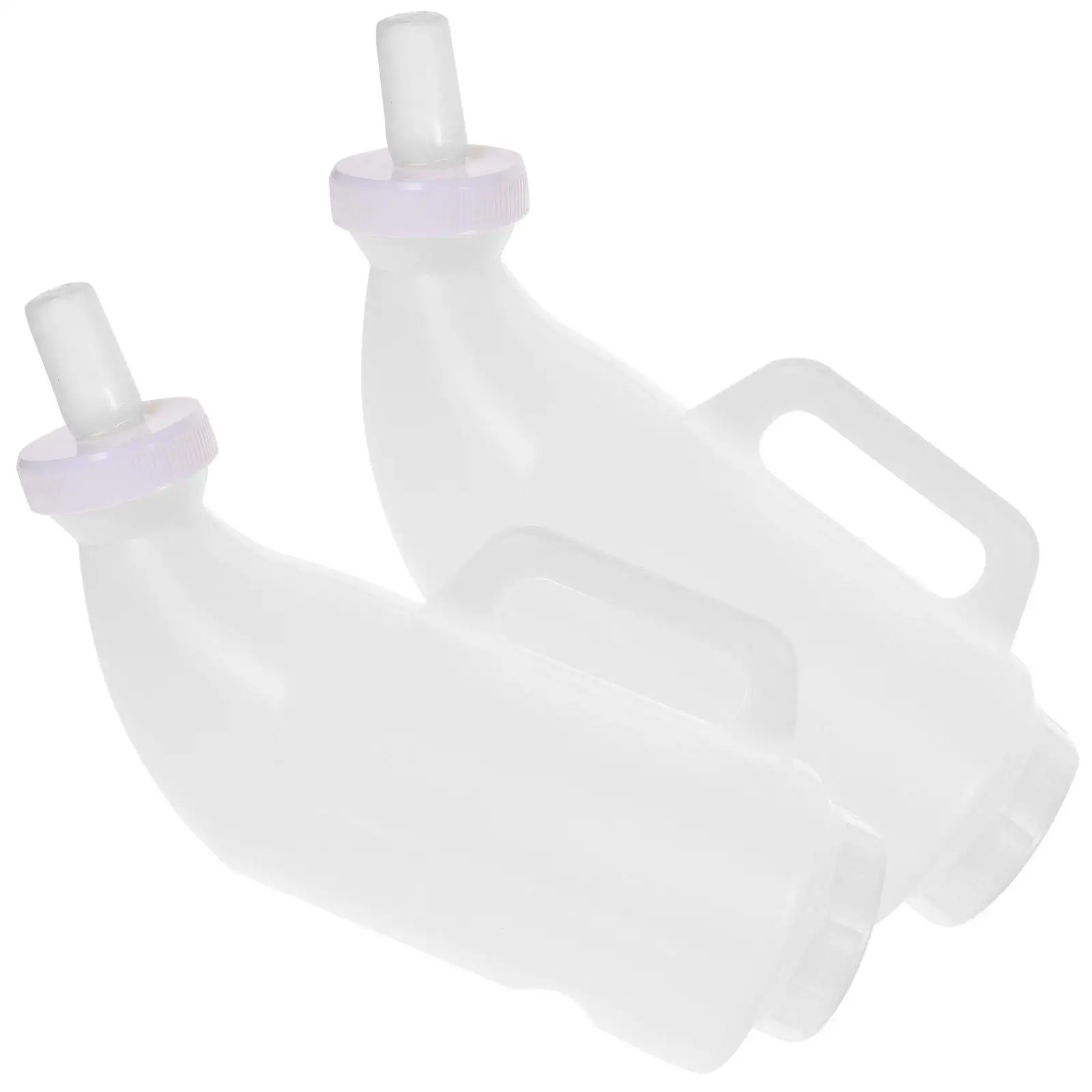 

2L Calf Milk Bottle Cow Nursing Bottles Plastic Nipple Bucket 2 Sets Lightweight Portable High Quality Pet Feeding Supplies