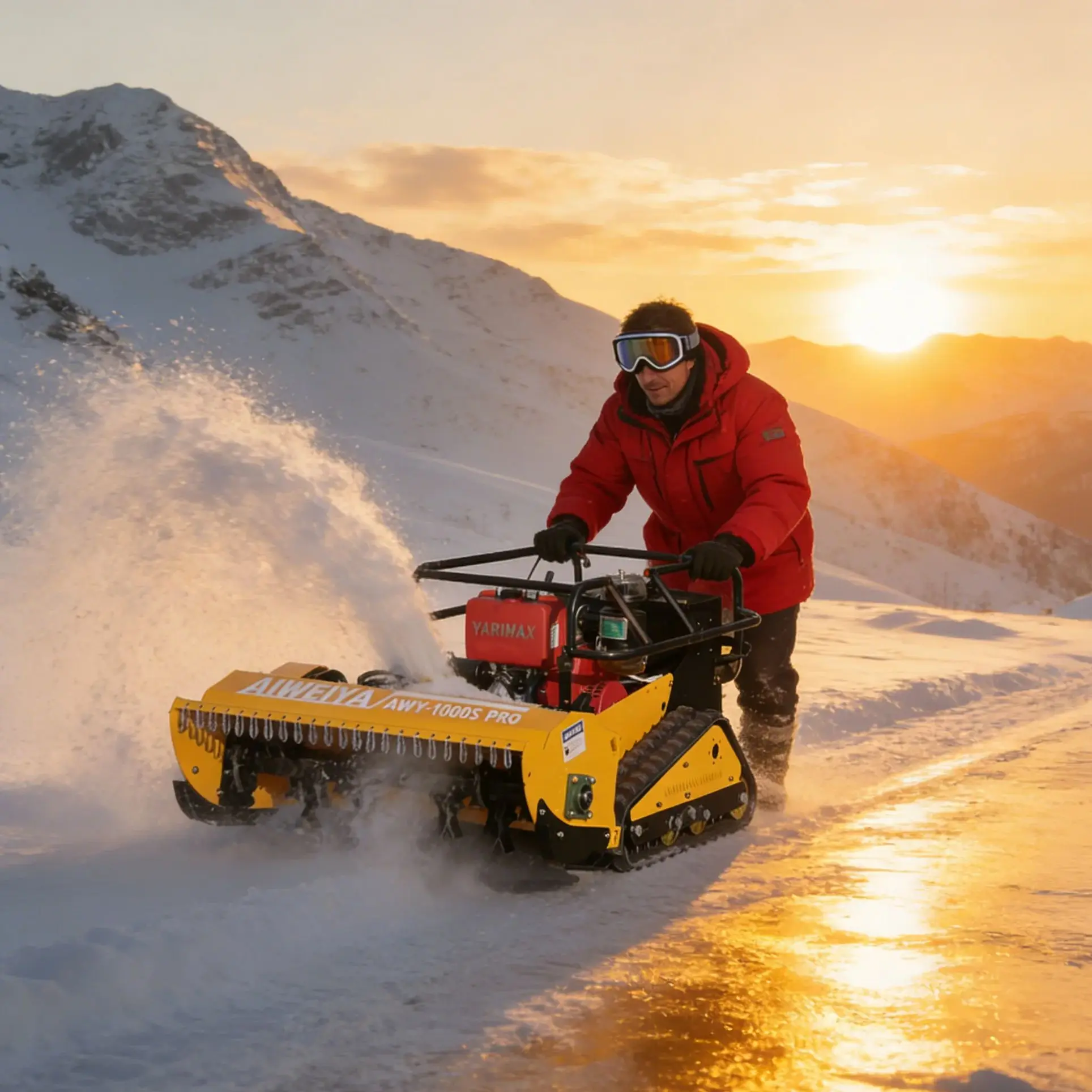 

Высокоскоростная роторная косилка для уборки снега и травы с дистанционным управлением, 120 см, 2500-3000 об/мин