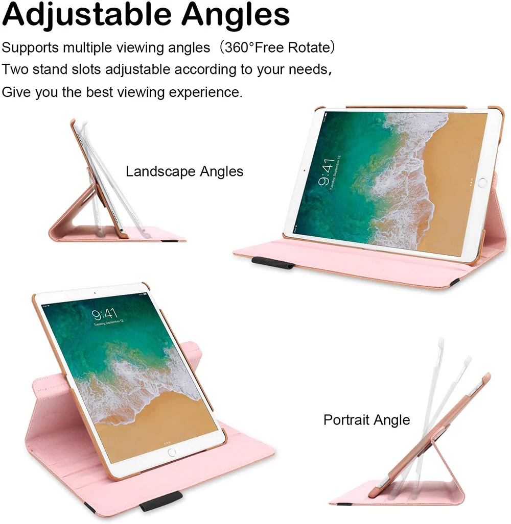 Fall für iPad Air Modell a1474 a1475 a1476 Netzhaut abdeckung, Auto Sleep Cover iPad Gehäuse 10,9 Air 5 4 3 2 9,7 Grad rotierende Gehäuse