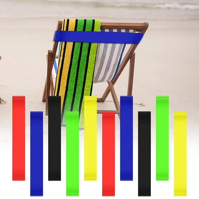 Beach Chair Towel Bands Beach Towel Clip Windproof Towel Holder Lightweight Towel Clips for Lounge Beach Pool Chairs