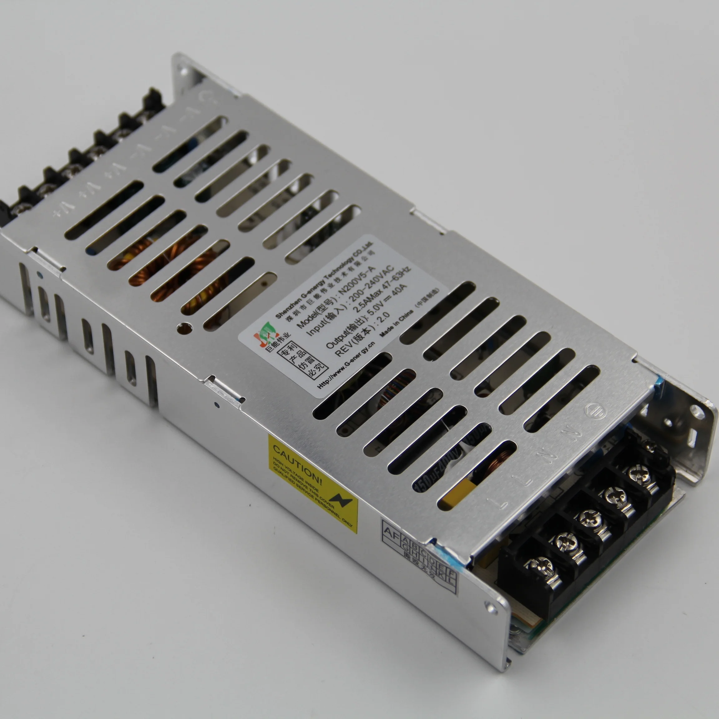 Alimentazione display a colori a LED N200V5-A 200-240VAC Tensione di ingresso 5V40A Uscita Pubblicità Display elettronico Alimentatore schermo