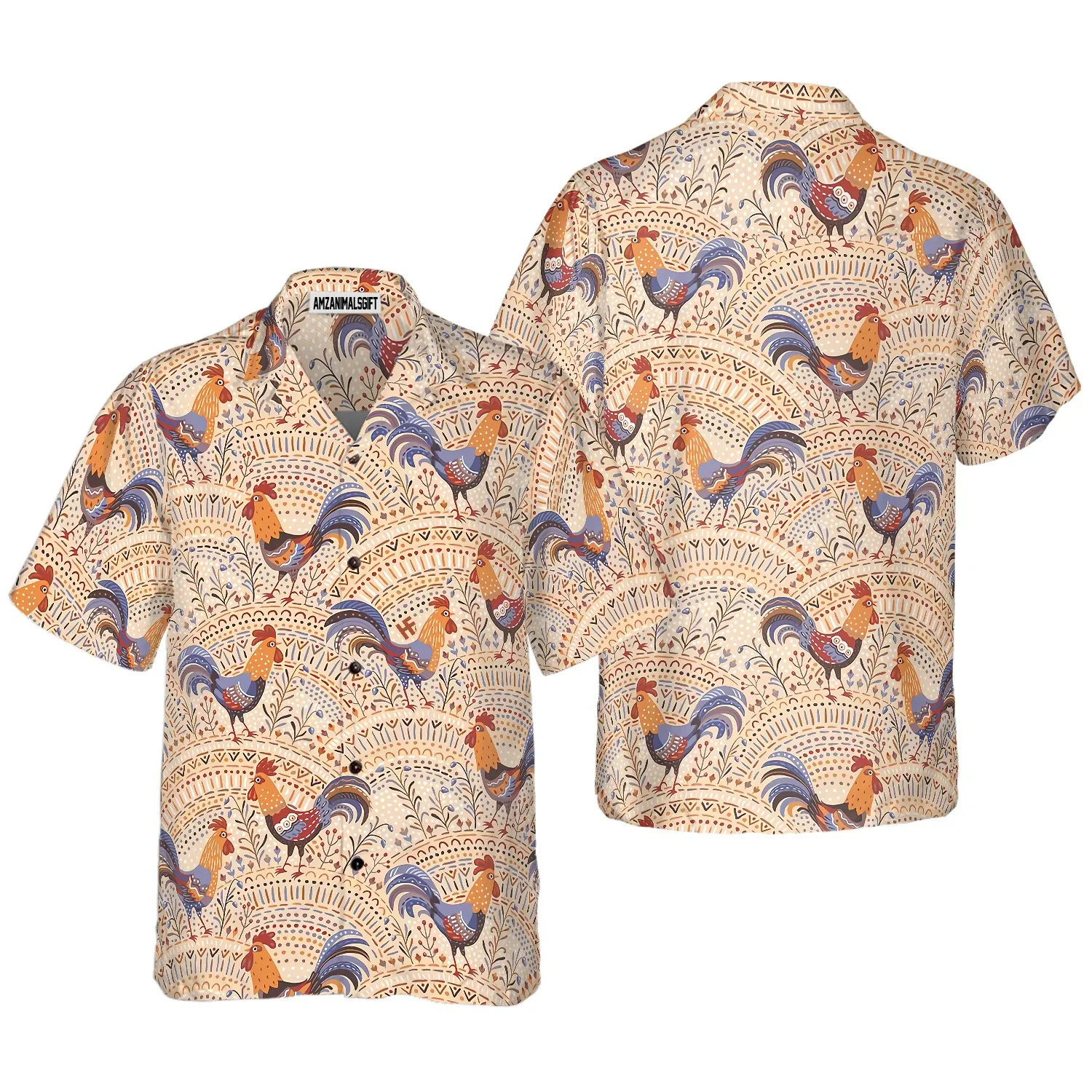 

Men's Hawaiian Shirt Short Sleeve Top New Animal Chicken Panda Pattern 3d Shirt Fashion Streetwear Summer Clothing Men's Shirt