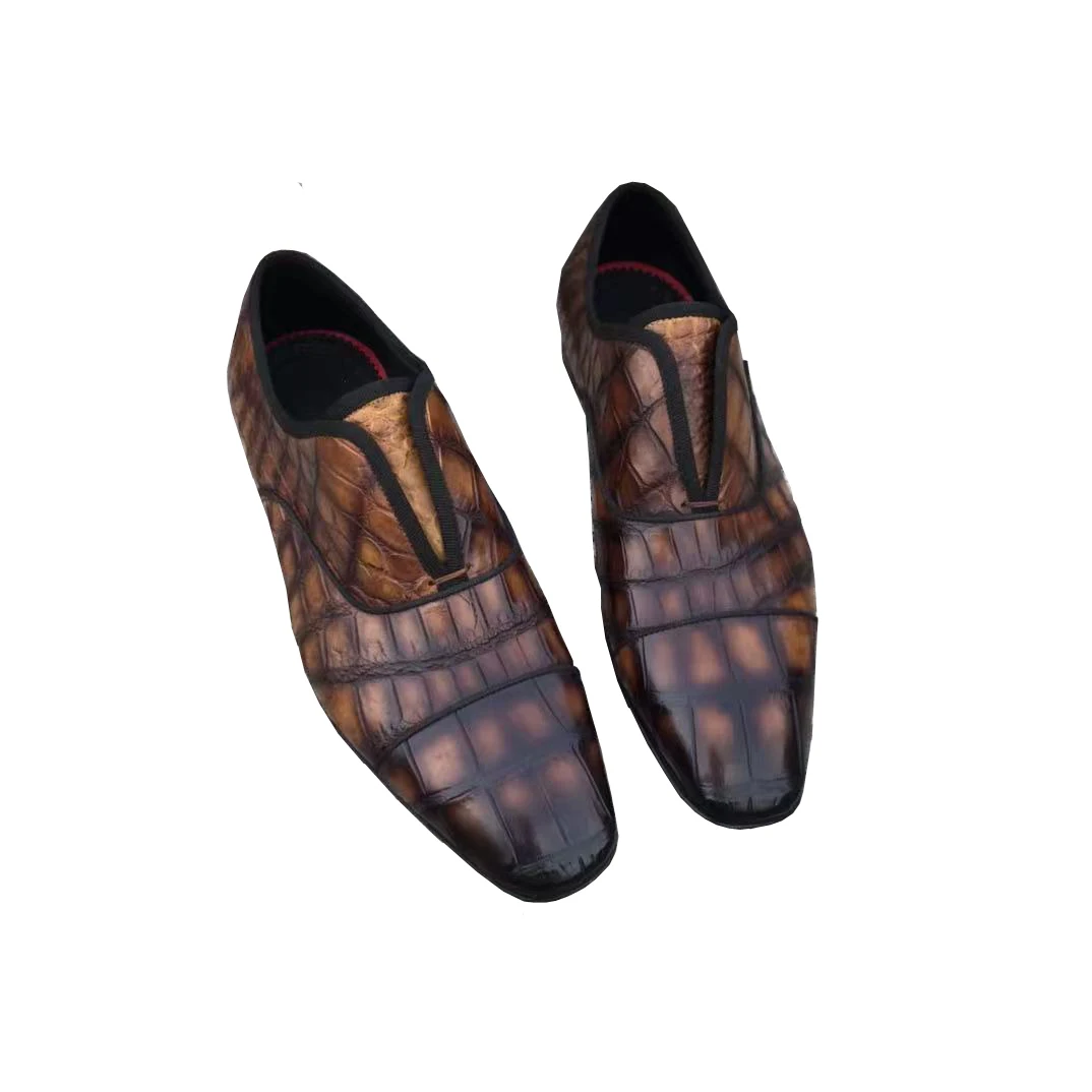 

Новые мужские туфли Yingshang, коричневые мужские туфли из крокодиловой кожи, туфли для свадьбы, туфли для деловых встреч, туфли для свиданий