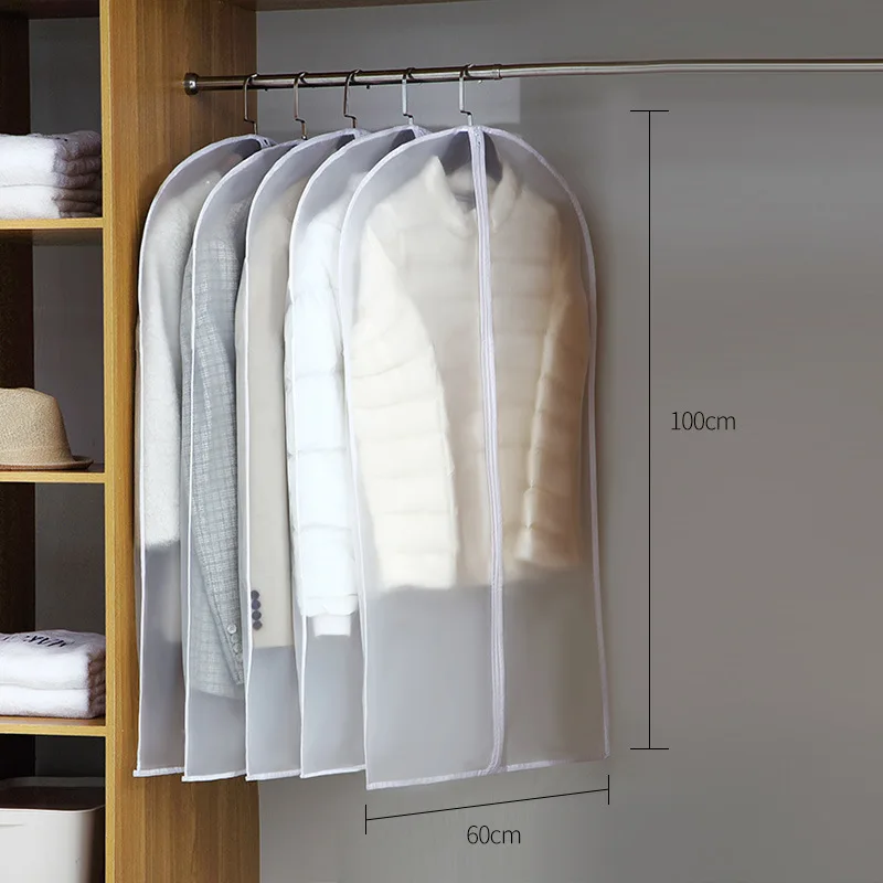 Kleidung Hängen Staub Abdeckung Hochzeit Kleid Abdeckung Anzug Mantel Lagerung Tasche Transparent Vollständig Geschlossenen Kleidung Abdeckung Mit Reißverschluss – Detail 9