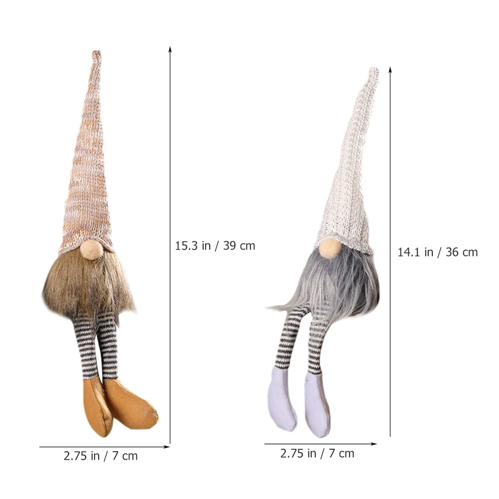 

2Pcs Christmas Gnomes Desktop Ornaments Holiday Xmas Gnome Decor Christmas Tabletop Centerpiece Decoration Gnome Decor