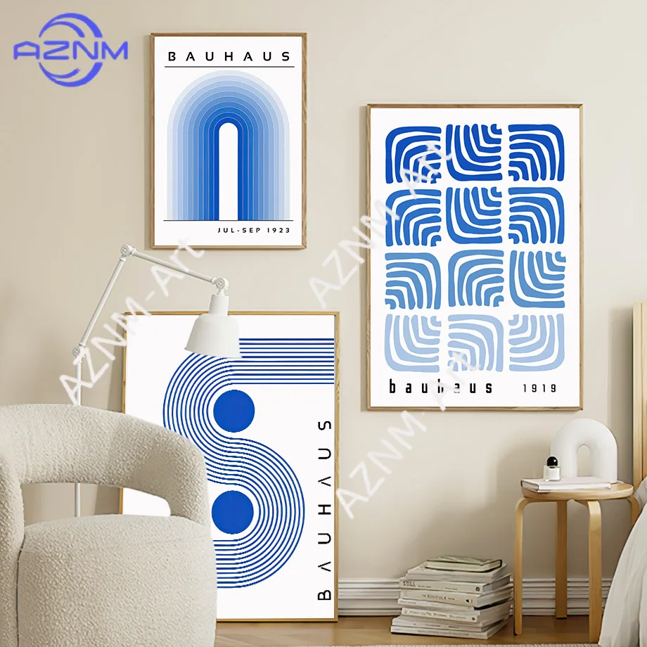 Blue Bauhaus Geomet…