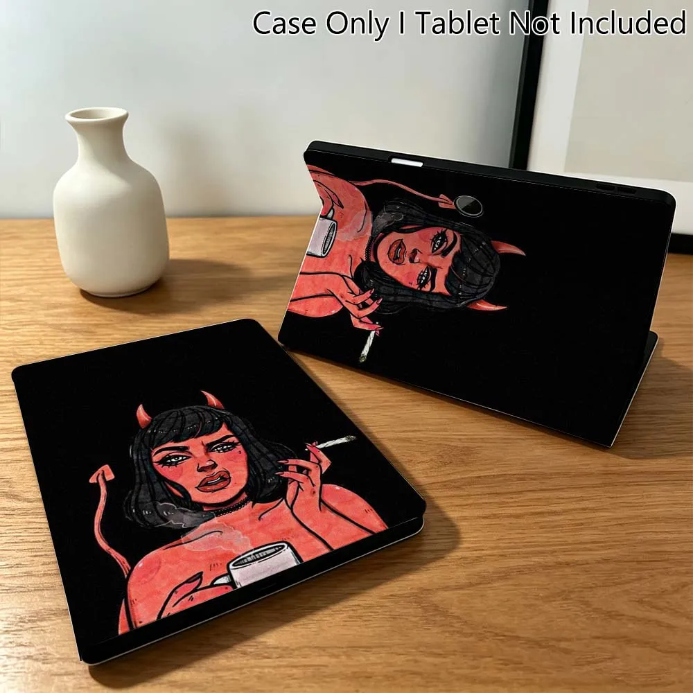 Art Smoking Woman Gift For OPPO VIVO IQOO OnePlus Realme Infinix Pad Pro 13 12.1 11.61 11.4 11 inch Tablet Case