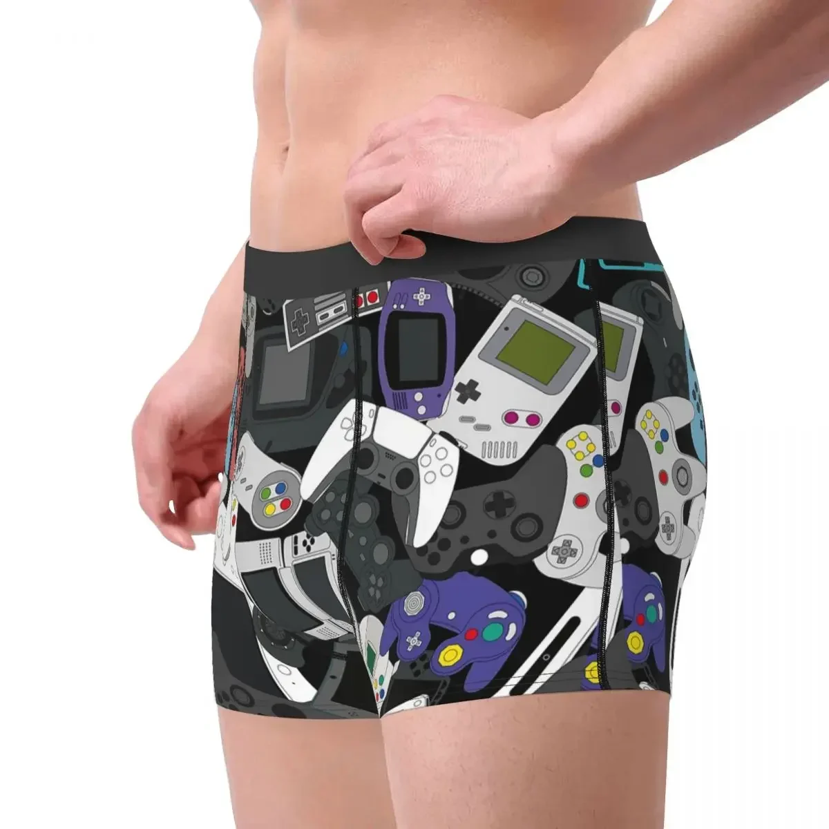 Gamer Controller All Men Underwear Video Game Gaming Boxer Shorts Panties Printed Breathbale Underpants for Male S-XXL