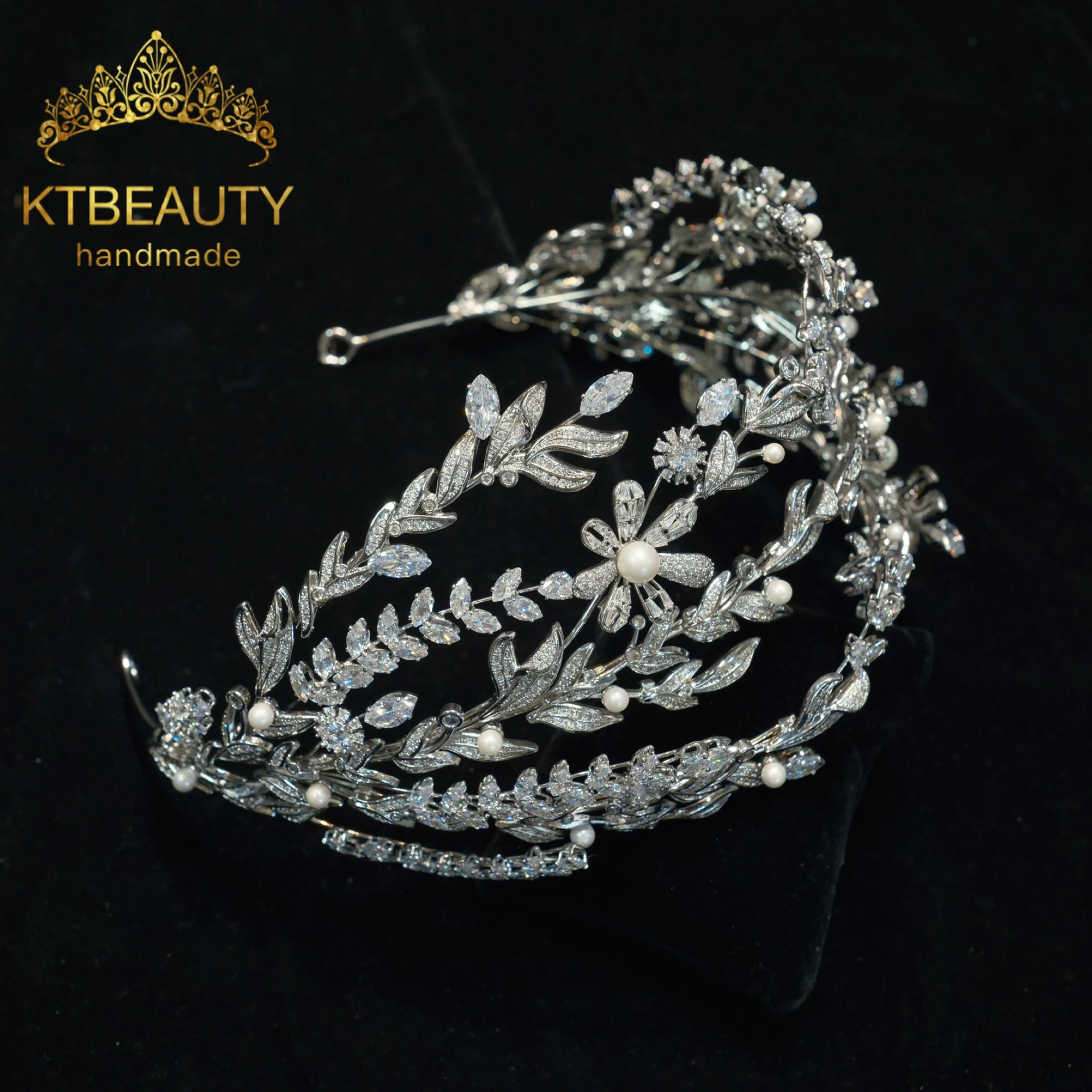 

Модный свадебный головной убор Ktbeauty из меди и циркона, серебристый, 2 размера, трендовое украшение для волос, аксессуар для женщин, популярные аксессуары для волос