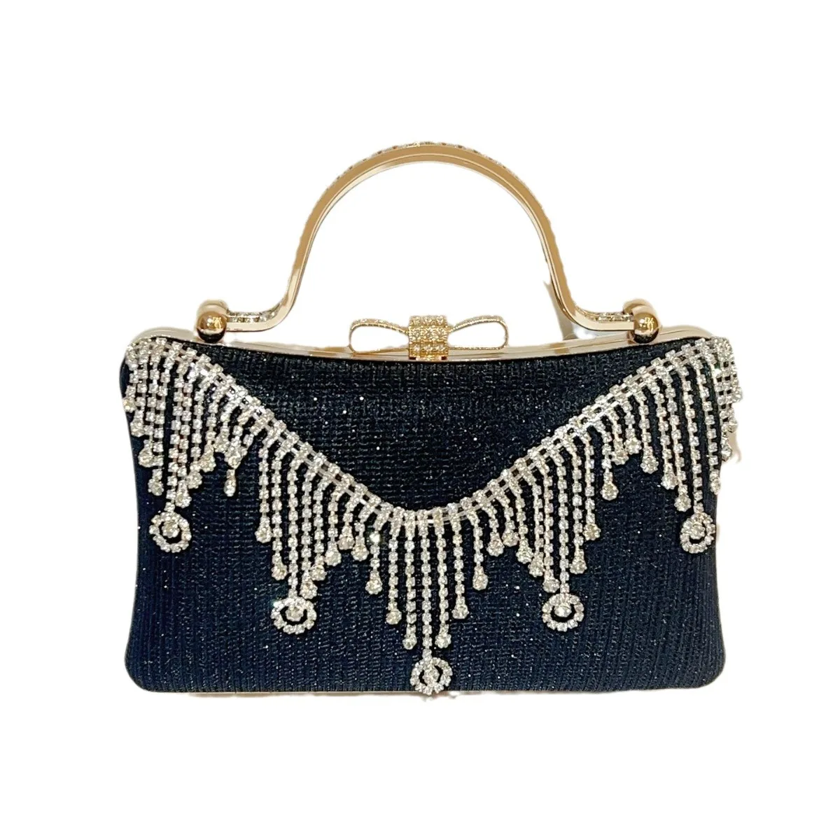 

Diamond Fringed Clutch Bag Birthday Wedding Banquet Bar Party Mini Shoulder Messenger Dinner Bag Sac À Main Femme Luxe De Marque