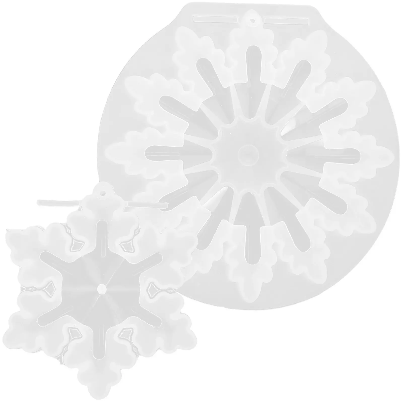 

Набор из 2 силиконовых форм для снежинок: изящные формы для поделок из смолы, легко извлекаемые, безопасные, гибкие, для праздничного декора