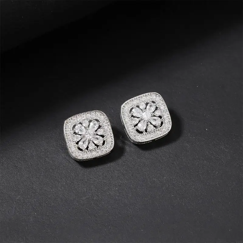1PAir Mini Square Sewing Button DIY Odzież Buttons Rhinestones For Igle robak Y08E