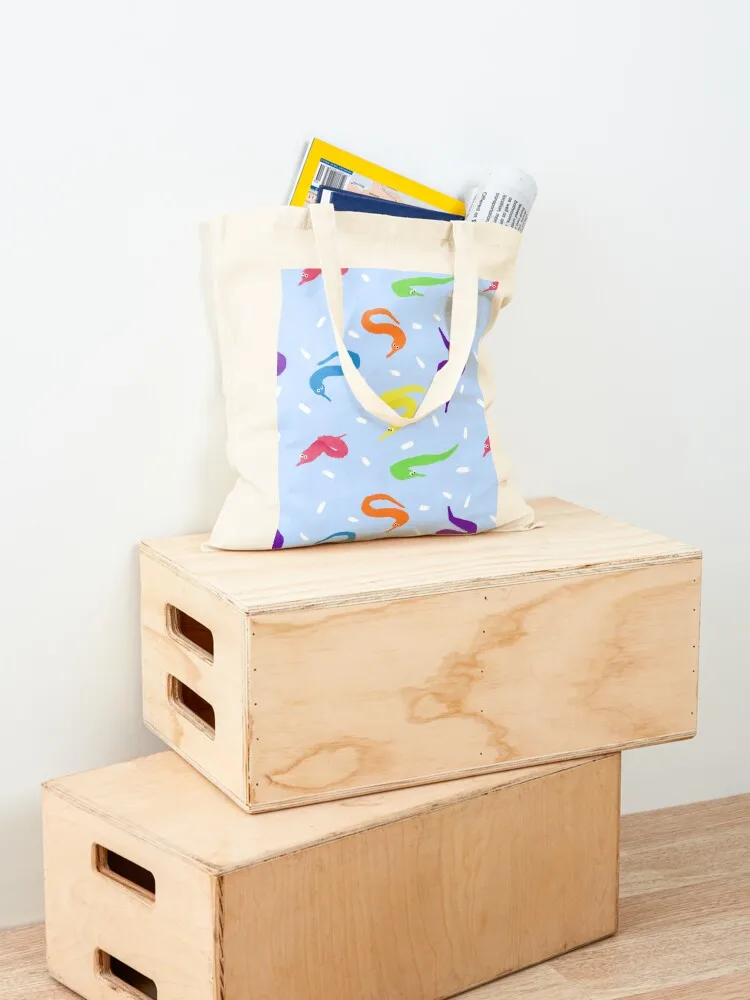 دودة على سلسلة بيبي! حمل حقيبة أكياس المتسوق حقيبة المتسوق النسائية حقيبة قماش مخصصة حقائب مخصصة #4