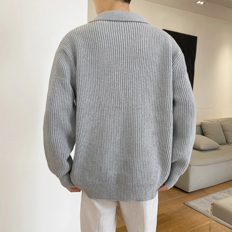 

Thiened Color f Zip Knitted Sweater Men Women Casual Warm Netie Knitted Sweater Winter Leisure Base Layer