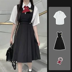 Japońska sukienka Anime Lolita Jk jednolity dziewczyna Cosplay dopasowany garnitur styl Preppy spódnica studencka mundurki szkolne kobiet