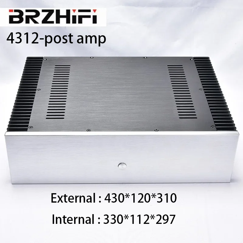 

Радиатор BRZHiFi с обеих сторон, алюминиевый усилитель мощности, шасси 4312, электронный усилитель для дома класса A, корпус печатной платы