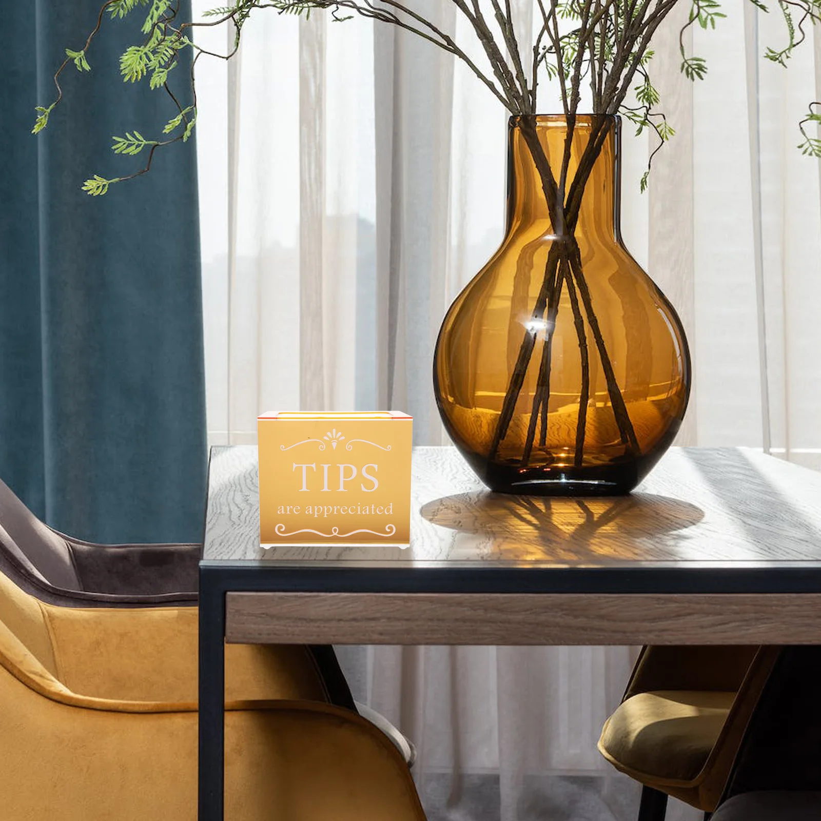 

Acrylic Tips Box for Money, Donation Tip Holder for Bartender Bars Restaurants Musicians Money Storage Container Suggestion Box