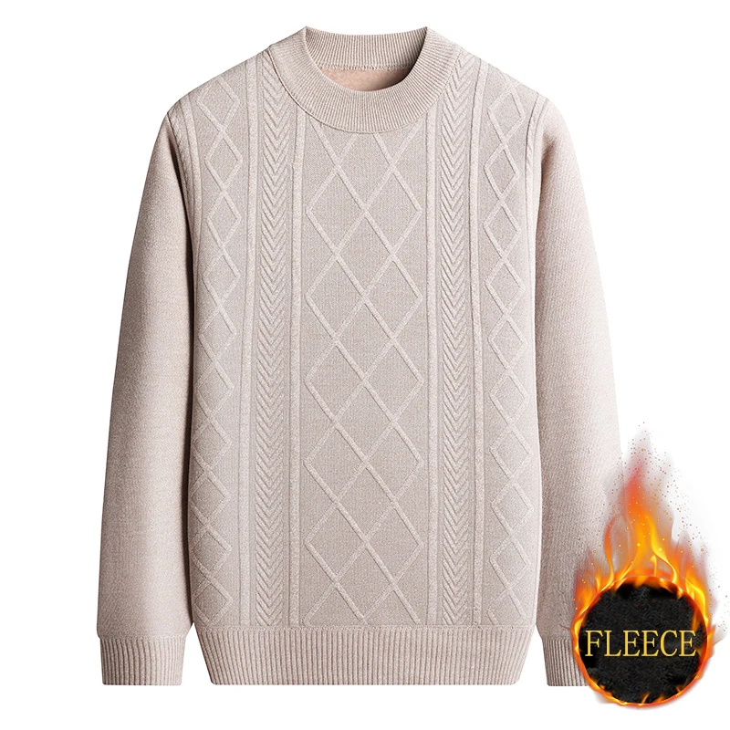 

Man Solid Color Pulliver 2025 New Autumn Winter Warm Fashion Sweater Casual And Comfortable Soft Sweater