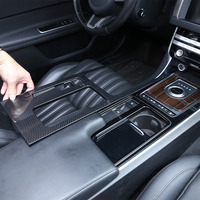 ABS Carbon Fiber For Jaguar F-PACE XE XEL XF XFL 2016-2020 Car Central Gear Shift Water Cup Holder Panel Cover Trim Sticker
