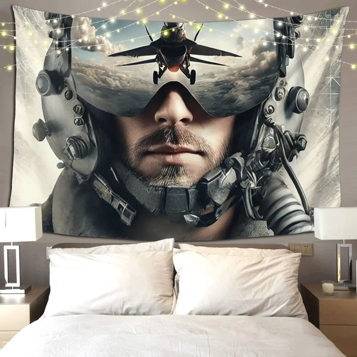

Modern Tom Cruise Movie Top Gun Maverick Tapestry Art Wall Hanging Aesthetic Home Tapestries for Living Room Bedroom Dorm Room