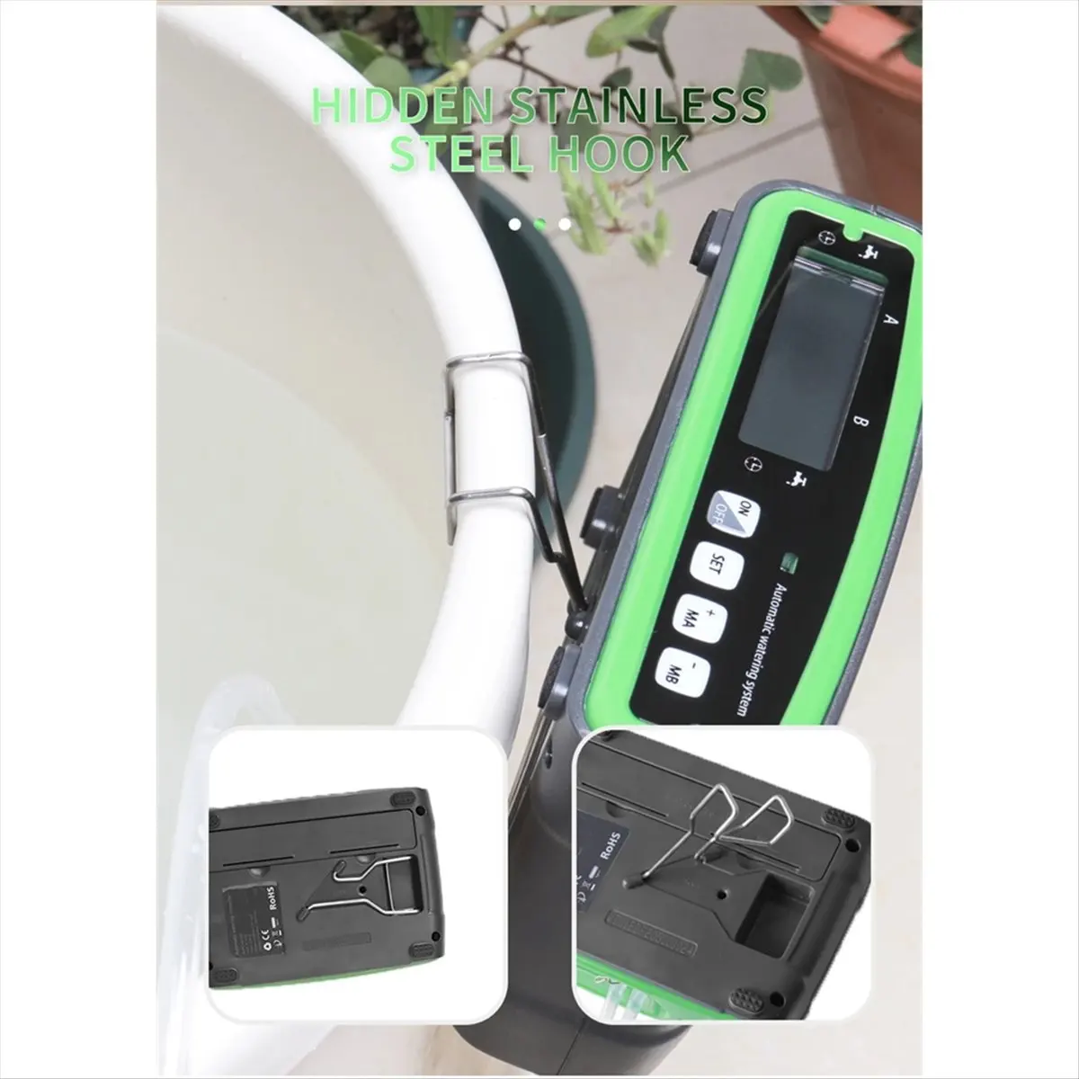 DT81 Automatic Double Pump Watering System Irrigation Kit with Programmable Water Timer for Garden Greenhouse Hydroponic