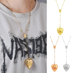 N5KA Heart Pendant Necklace Valentine Jewelry Gifts Heart Snake Pendant Necklace Christmas Gift for Women Girls
