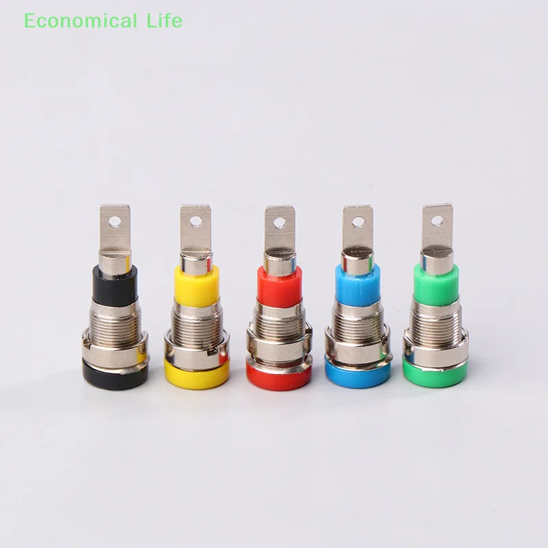 2Pcs 4MM Banana Socket Binding Post Electrical Connector Terminal Nut Banana Plug Jack Test Hole DIY Parts