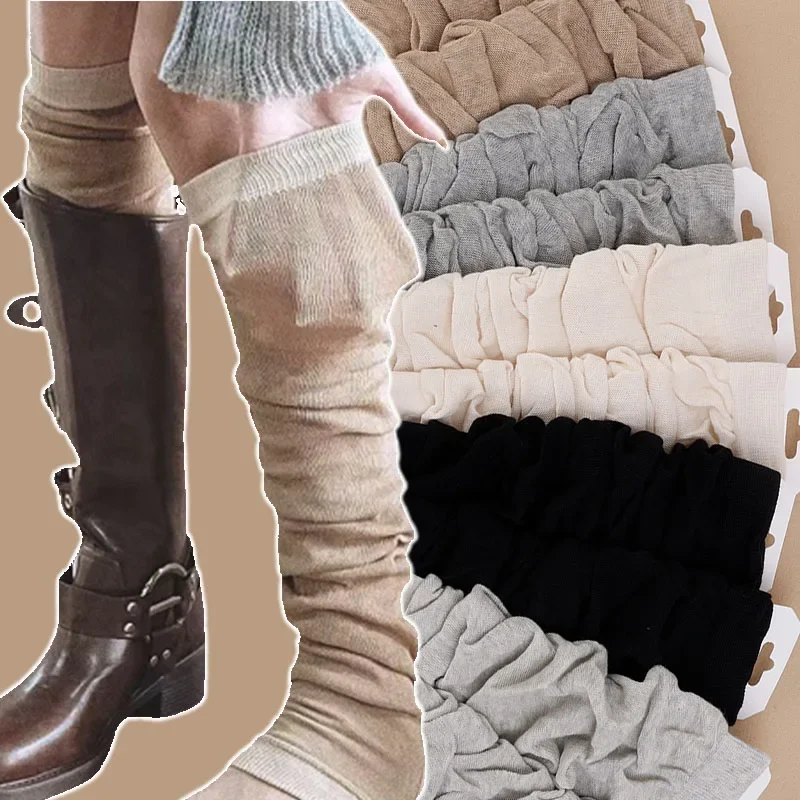 2023 Leg Warmers Women Long Socks Wool Knitted Foot Cover Arm Warmer Y2K Autumn Winter Crochet Heap Socks Boot Cuffs Stockings