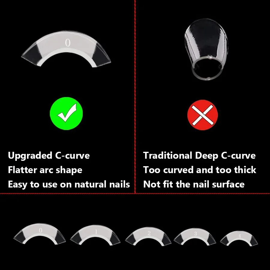 504 puntas francesas extralargas, uñas postizas sin costuras, puntas de uñas postizas para extensión de gel UV acrílico