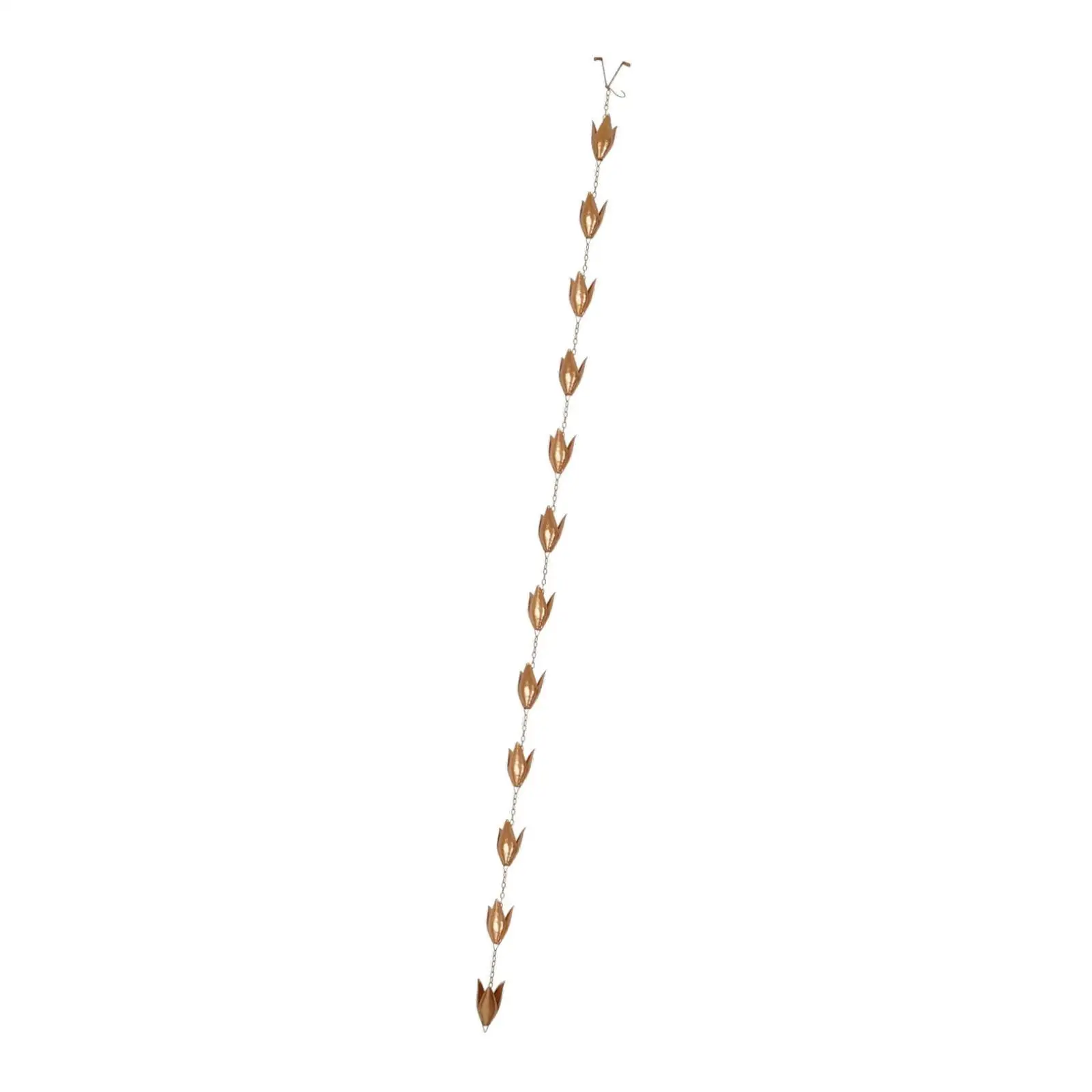 

Rain Chain for Gutters Downspouts Decorative Rainwater Diverter 102.36" Metal for Gutter Eaves Drainage Sheds