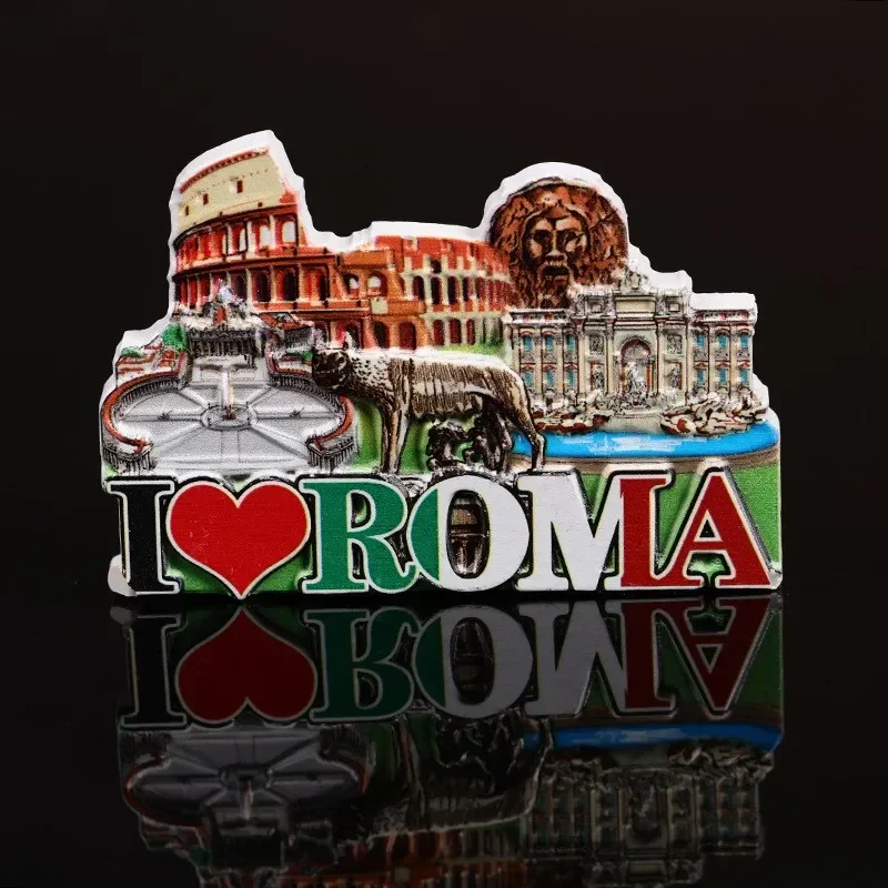 Italy Roma Fridge Magnets Tourist Souvenir Dublin Chile Pisa Brasil 3d Resin Magnetic Refrigerator Sticker Home Decoration Gifts