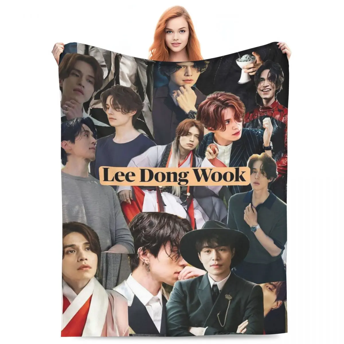 Lee Dong Wook Blanket Flannel Sofa Throw Blanket Portable Throw Blankets for Couch Bedding Travel Throws Bedspread Quilt
