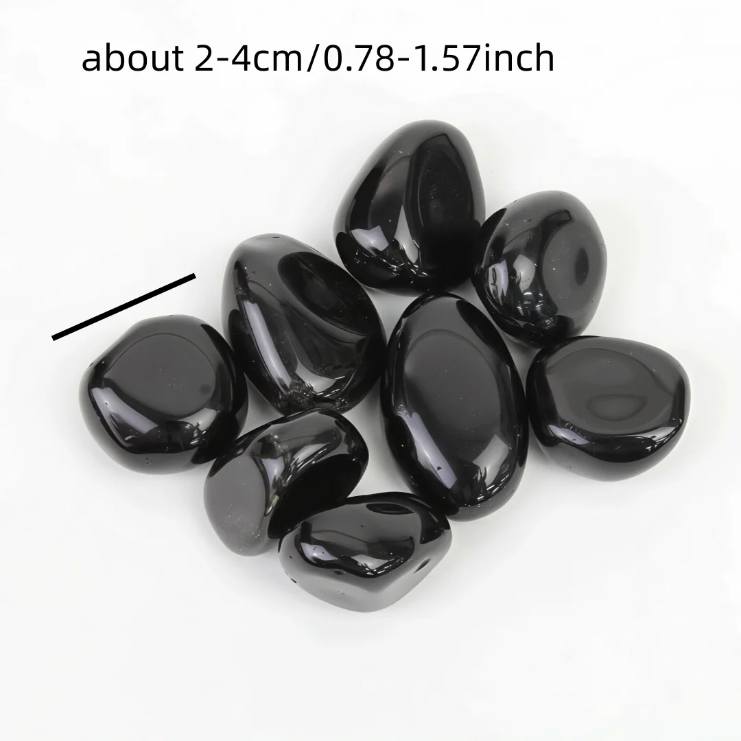 3/5/8pcs Natural Black Obsidian Tumbled Stones Protection Energy Crystal Reiki Chakra Balancing Meditation Healing Stones