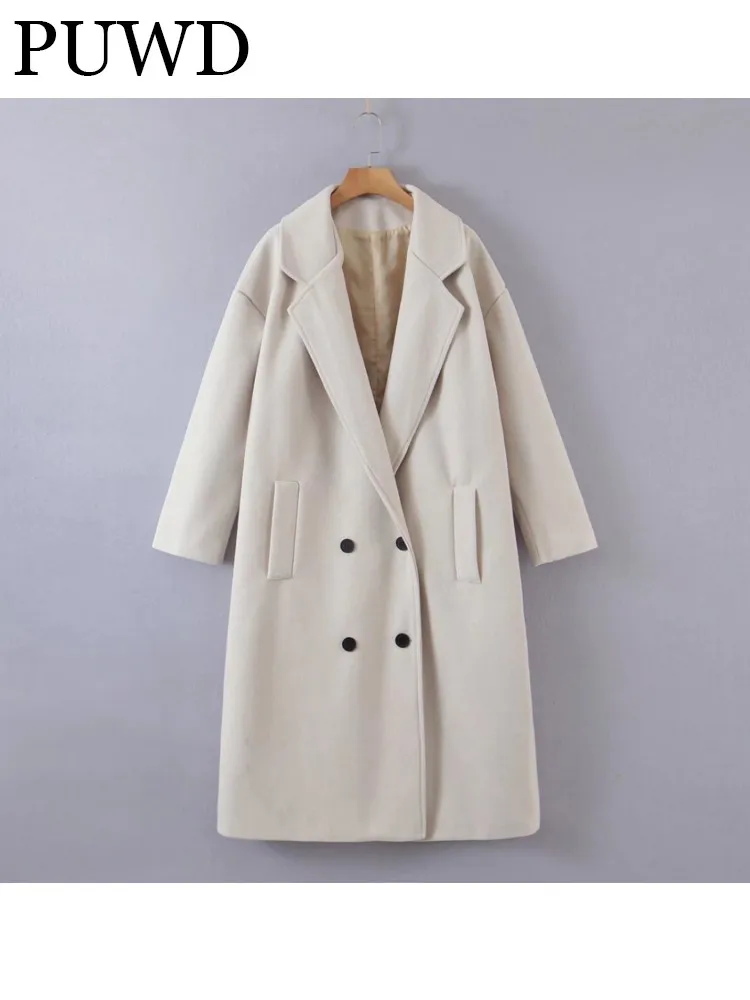 

ZACK RAIN Women Double-Breasted Patchwork Contrast Belted Windbreaker 2023 Fall/Winter Ladies Coat Elegant Loose Female Outwear