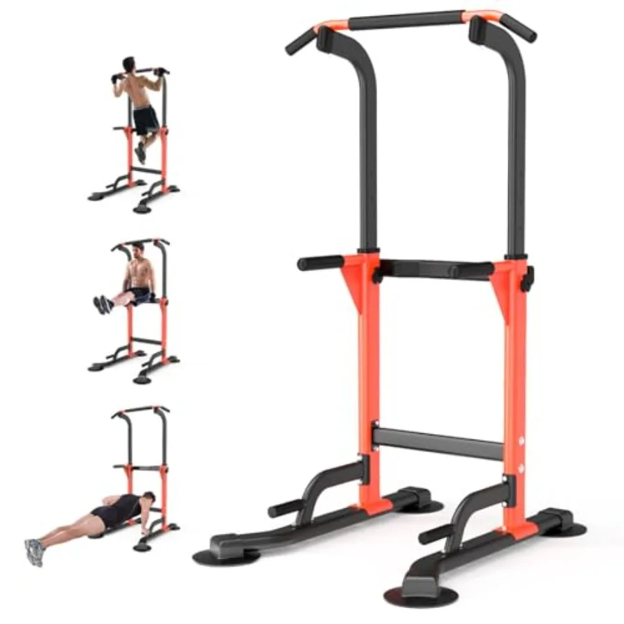

Pull Up Dip Station for Home Gym Strength Training Fitness Workout Station Chin-Ups Push-Ups Pull-Ups Dip-Ups 330LBS T055CDC St