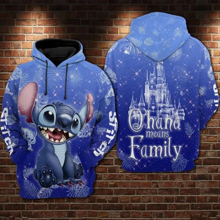 StitCH Ohana Means Family Unisex  Hoodie Disney Fashion 3D Hoodie