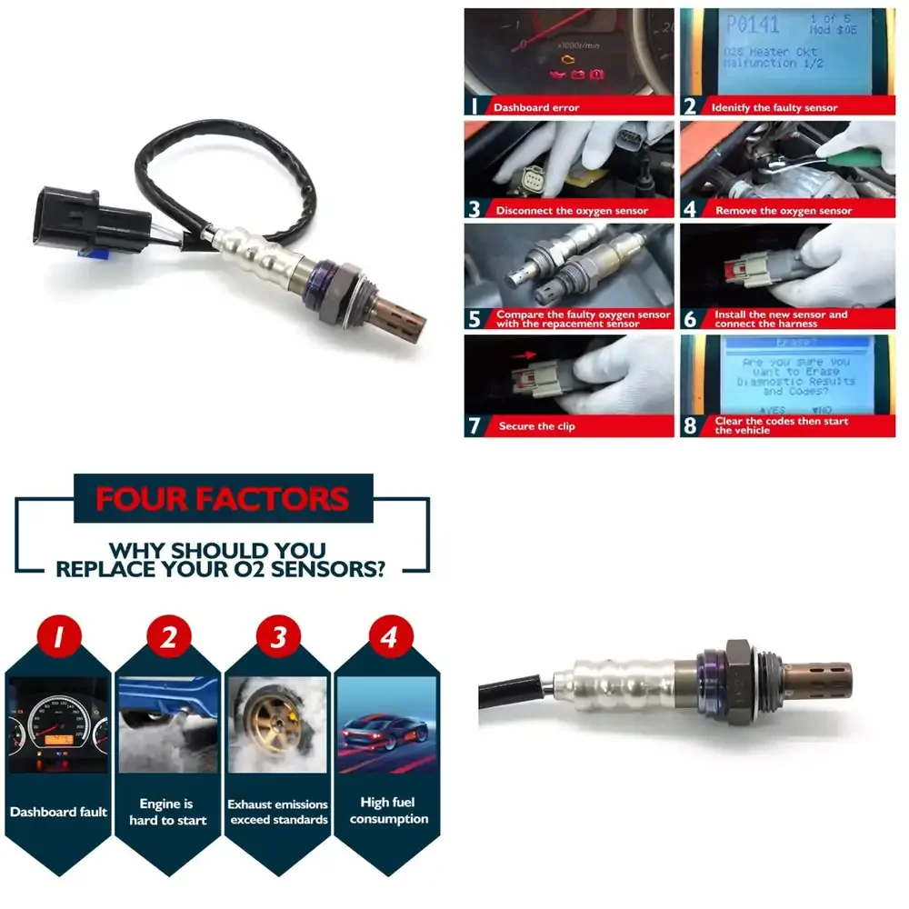 

Oxygen Sensor for Chevrolet 96419955 Car Oxygen Sensor Auto Engine Sensor Replacement Part for Vehicle Emission Control