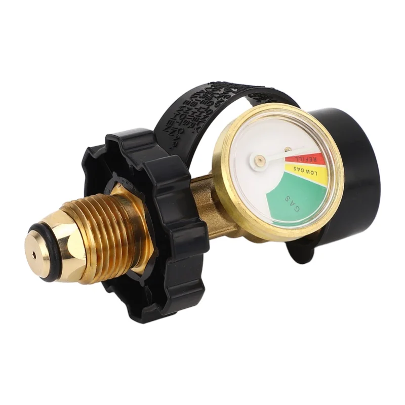 

Gas Tank Pressure Gauge QCC Type 1 Converts 5-100lb Gas Cylinder Interface Pressure Meter