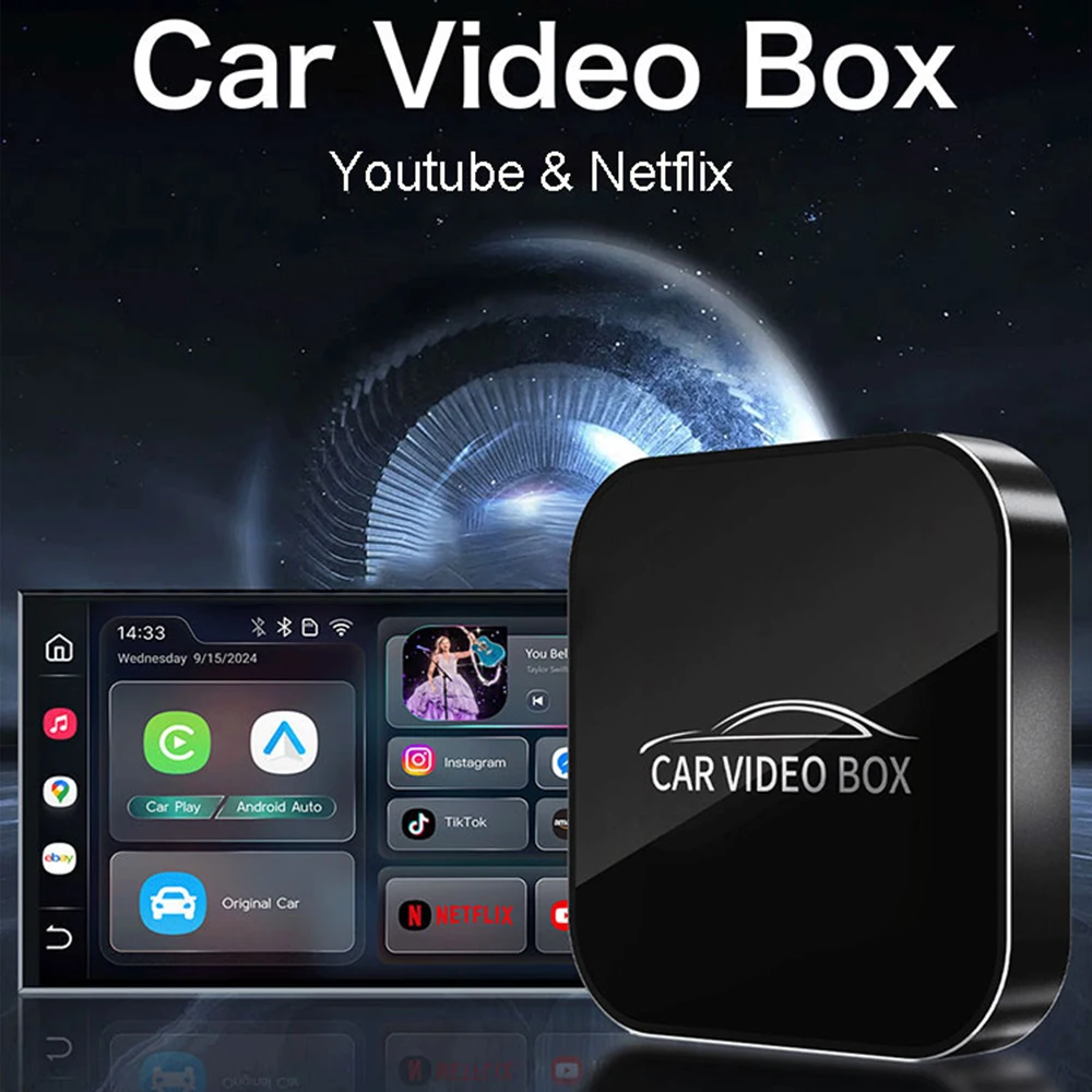 

3 In1 Wireless CarPlay Ai Box Wired to Android Auto Play USB WIFI Adapter For Youtube Netflix Honda Universal TV Box Plug Y1 Y2