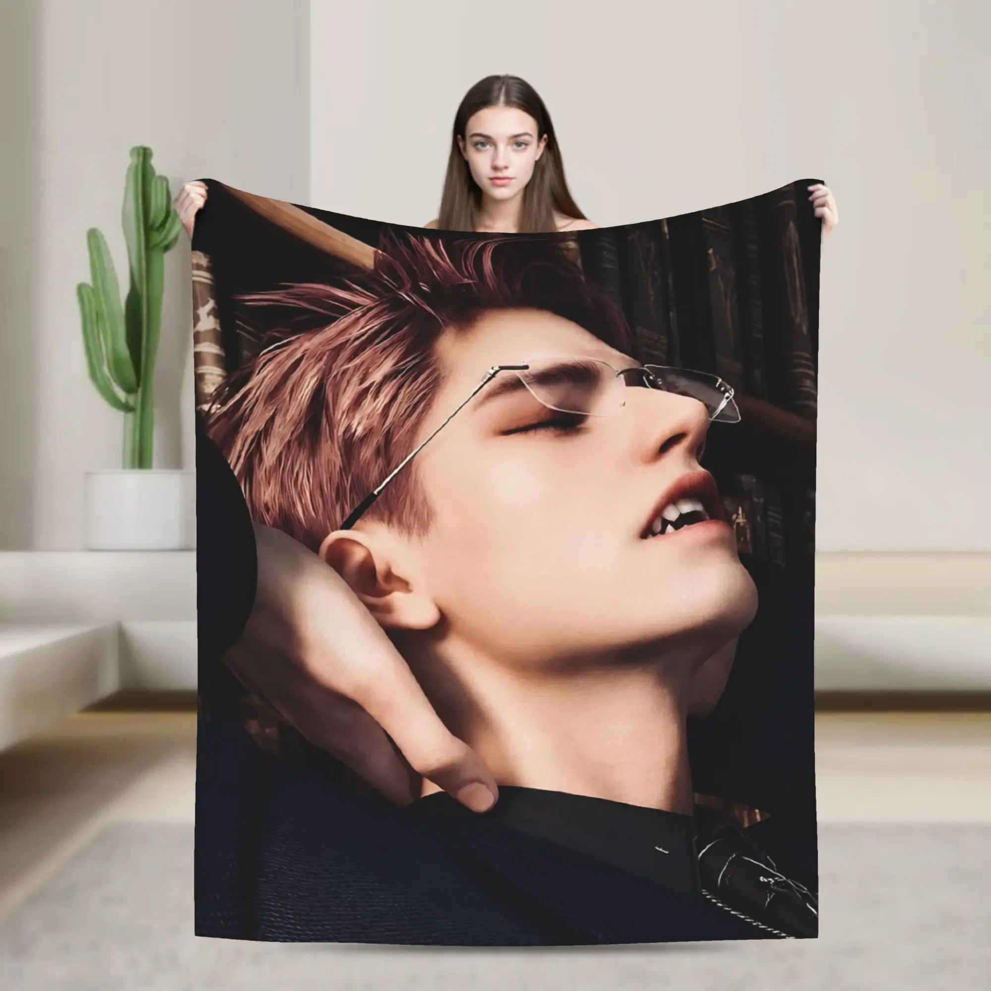 Valko Love and Deepspace Blanket Cover Fleece Wolf Anime Ultra-Soft Throw Blankets for Home Couch Bedspread