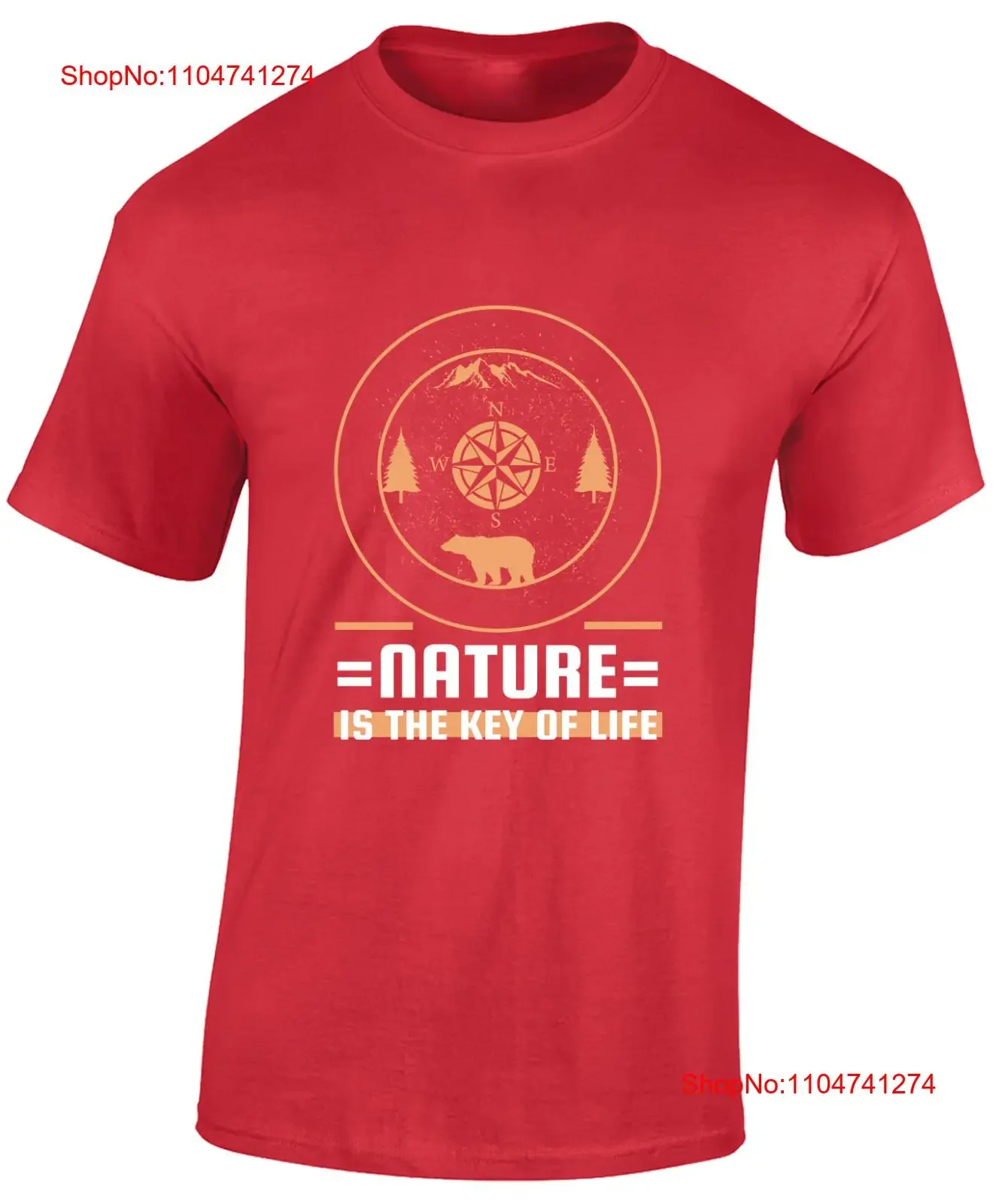 

МУЖСКАЯ ФУТБОЛКА NATURE IS THE KEY TO LIFE, ОДЕЖДАЮЩИЙ КЕМПИН, винтажный стираный топ унисекс для повседневной носки с графикой