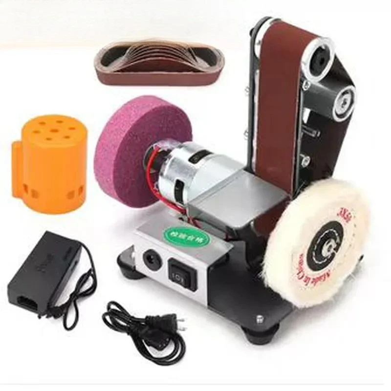 Boat-shaped small vertical woodworking tool set - with saw, grinding machine, electric version