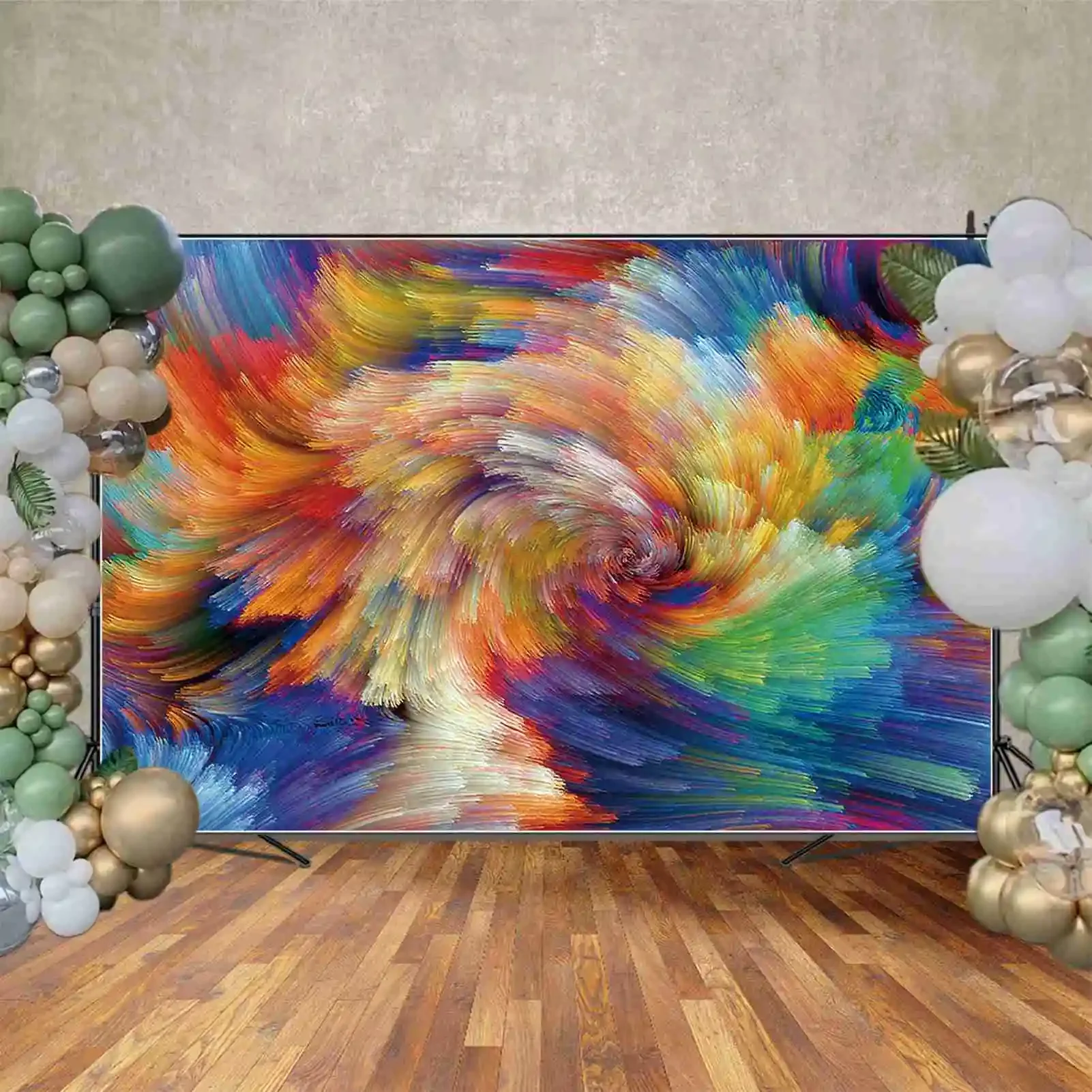 Фон для фотосъемки с абстрактными радужными цветными линиями украшение на заказ цветные яркие дымчатые облака сценические фотофоны для студийной фотосъемки